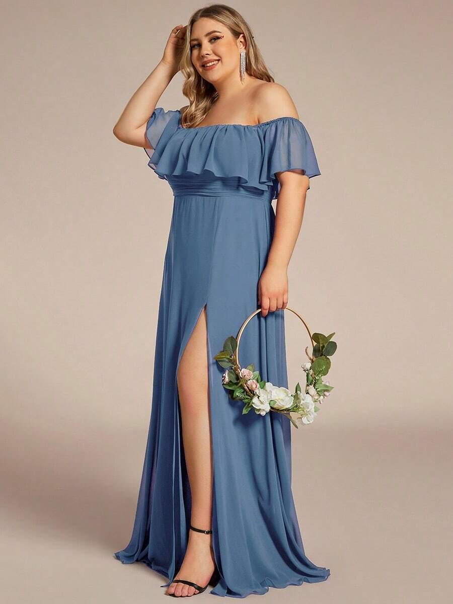 niebieska maxi sukienka
