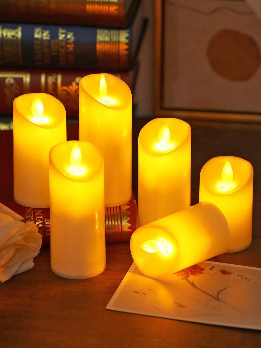 żółta świeca led