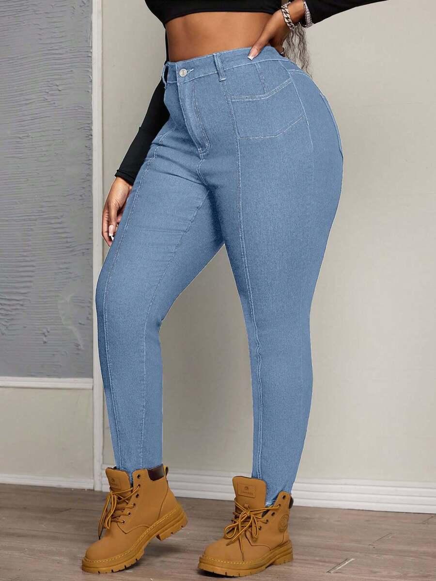 SPODNIE JEANS WYSOKI STAN RURKI 