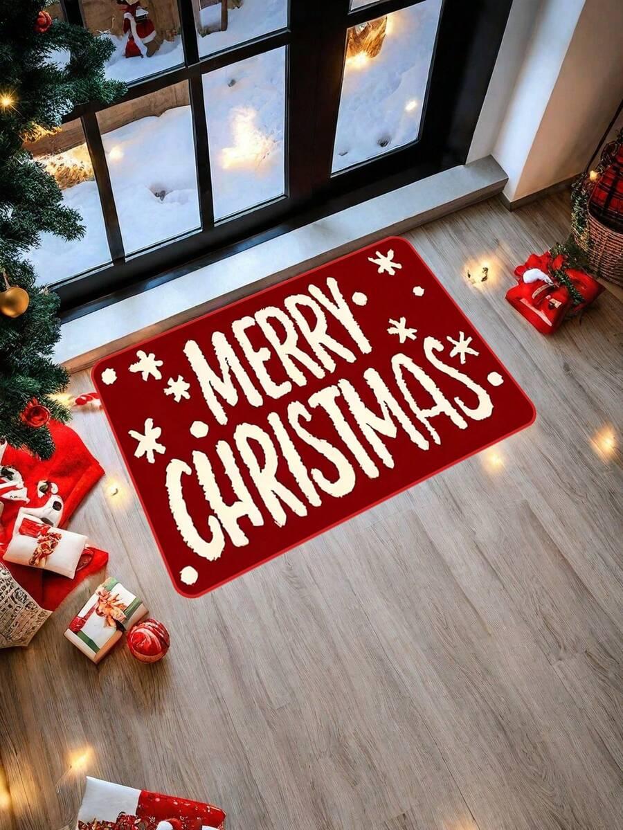 CZERWONA WYCIERACZKA NAPIS MERRY CHRISTMAS