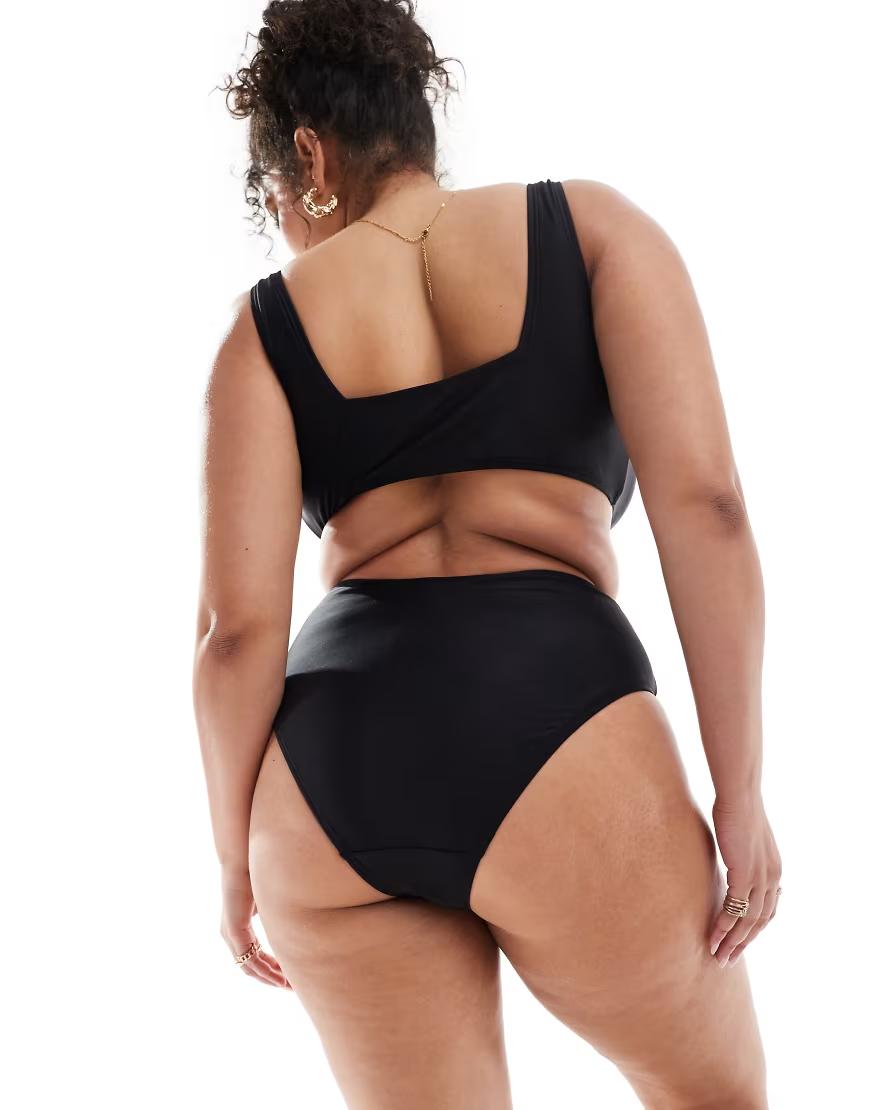 CZARNY GŁADKI DÓŁ OD BIKINI 