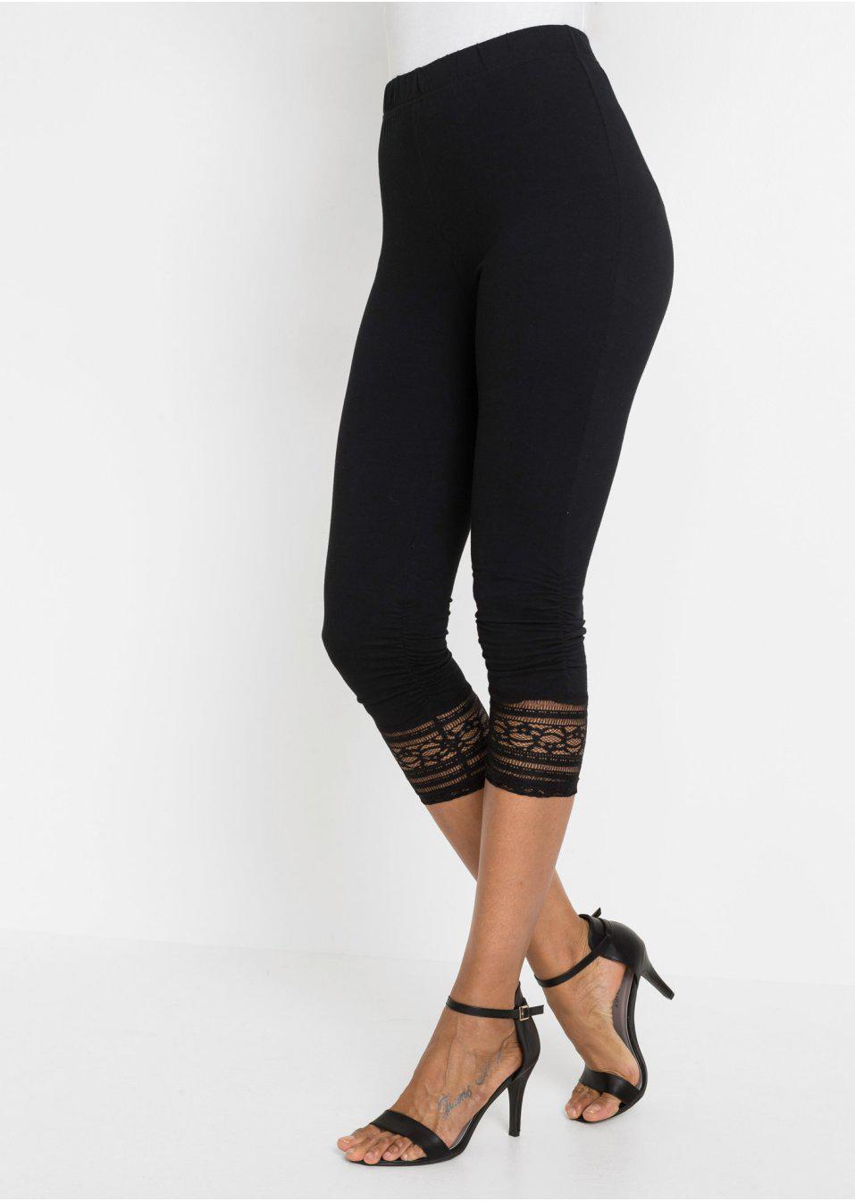 LEGGINSY 3/4 KORONKA