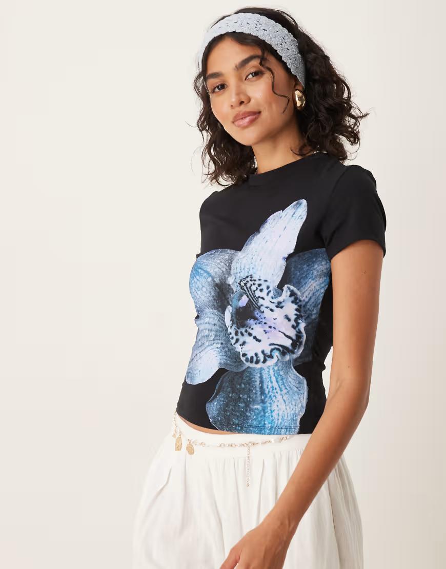 CZARNA BLUZKA PRINT