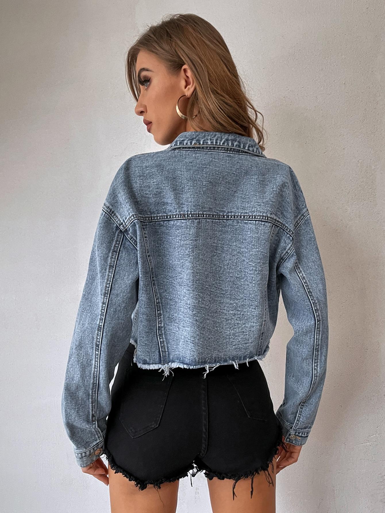 niebieska kurtka jeans 