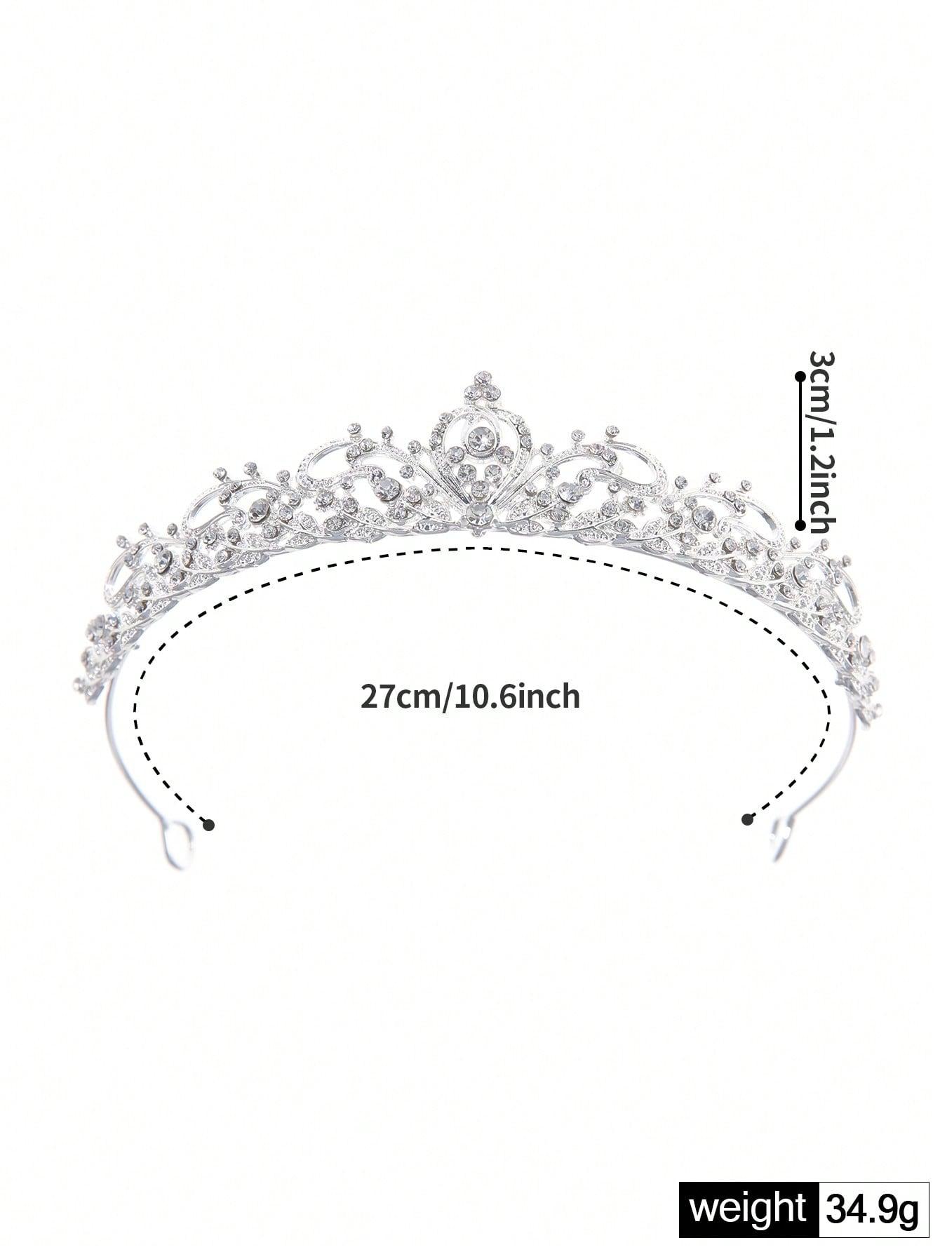 srebrna opaska do włosów tiara 