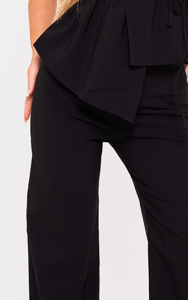 czarne szerokie eleganckie spodnie