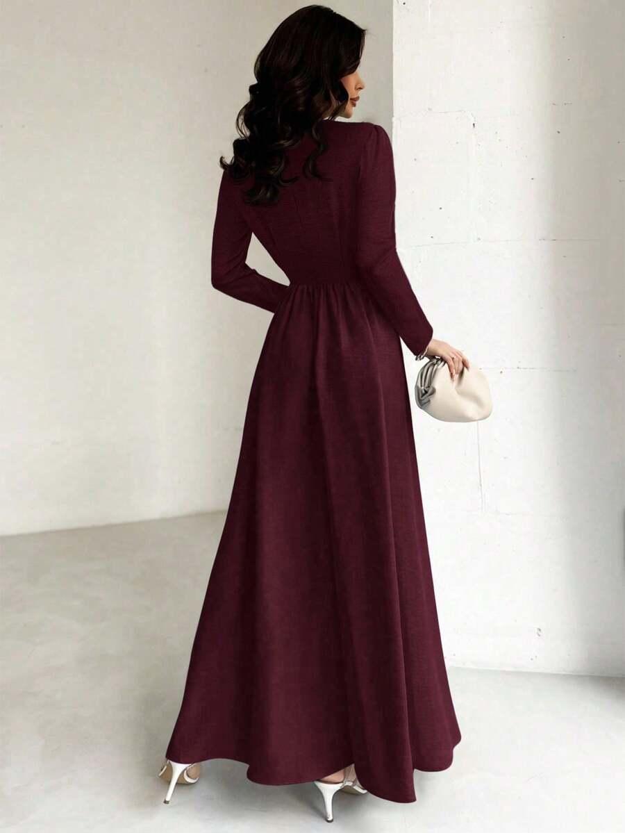 BURGUNDOWA MAXI SUKIENKA 
