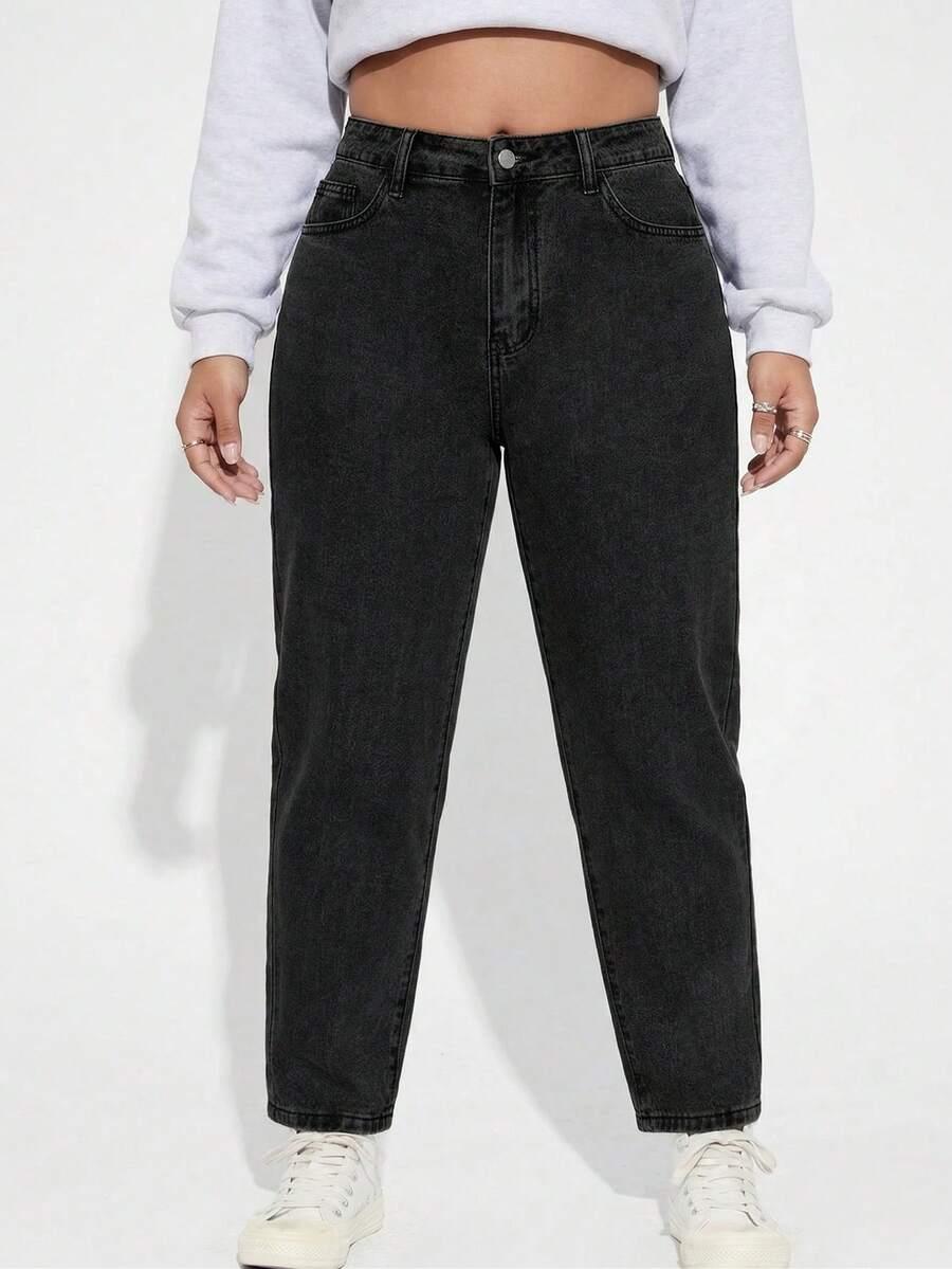 CZARNE SPODNIE JEANS