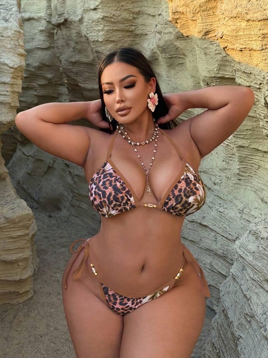 DWUCZĘŚCIOWY STRÓJ KĄPIELOWY ANIMAL PRINT