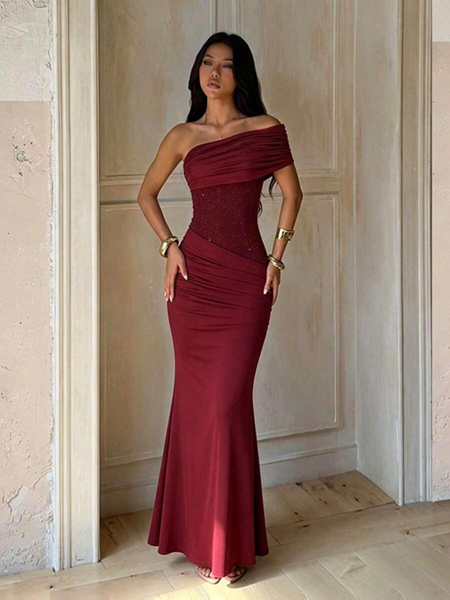 CZERWONA MAXI SUKIENKA
