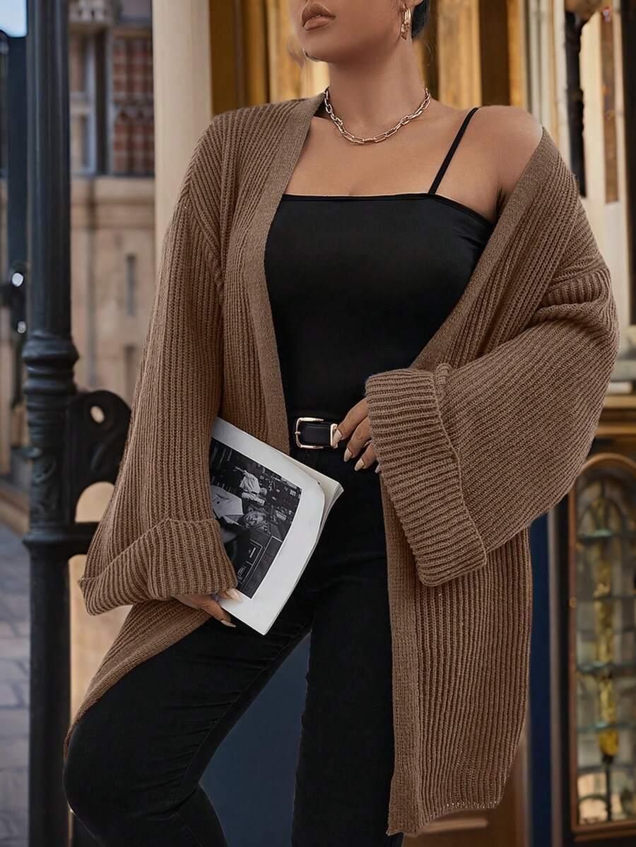 BRĄZOWY SWETER NARZUTKA