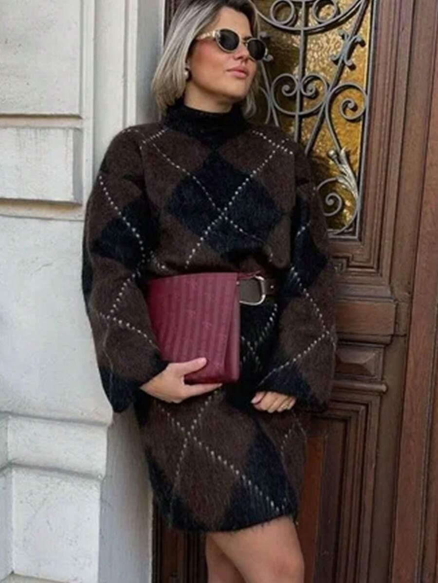 sweter spódnica komplet