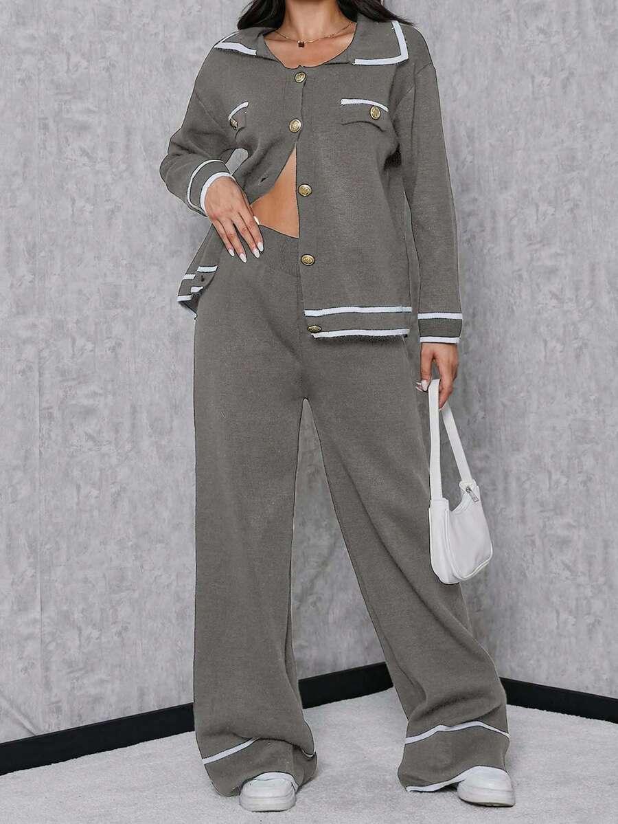 SWETER SPODNIE KOMPLET