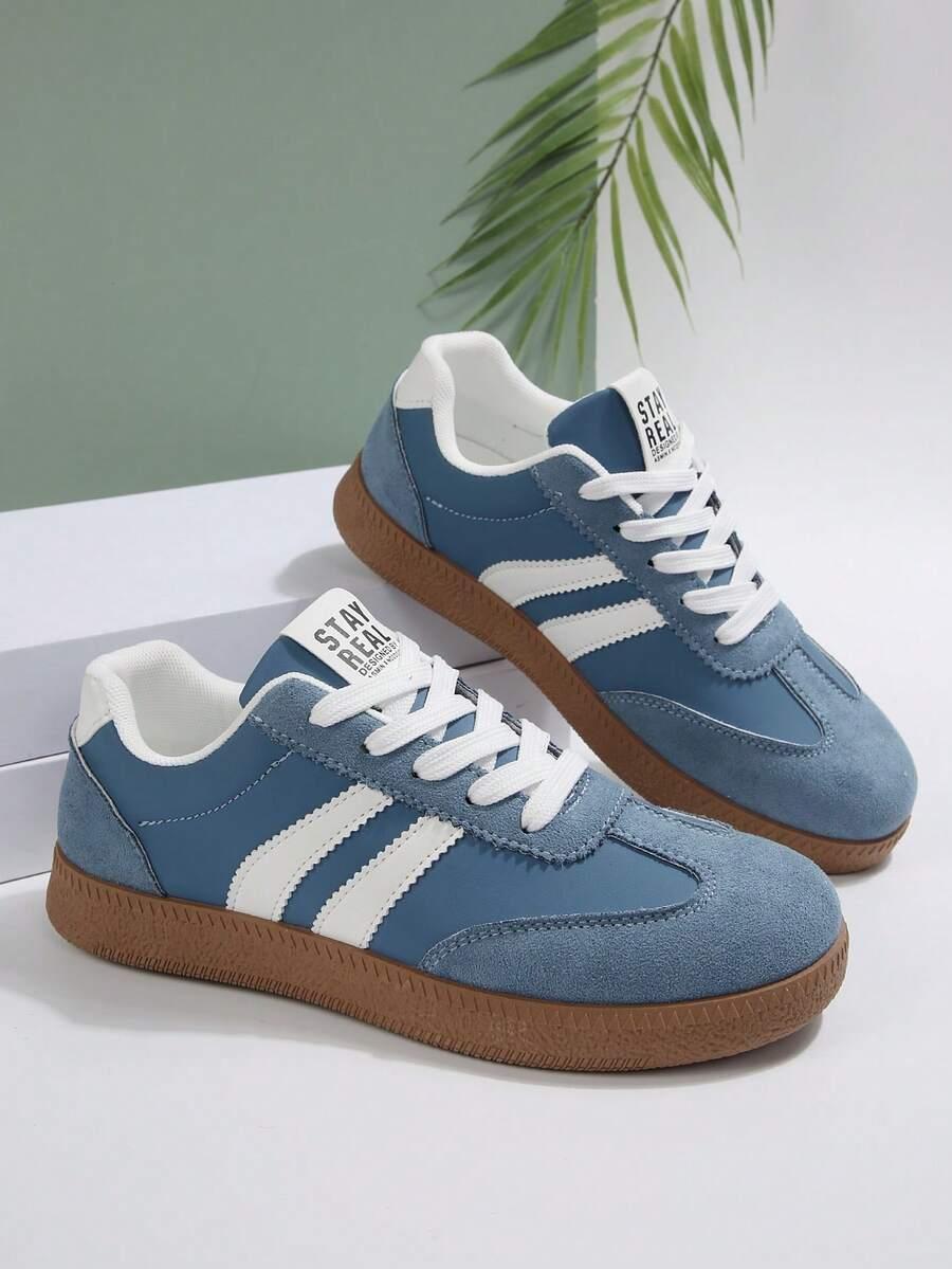 niebieskie trampki casual 
