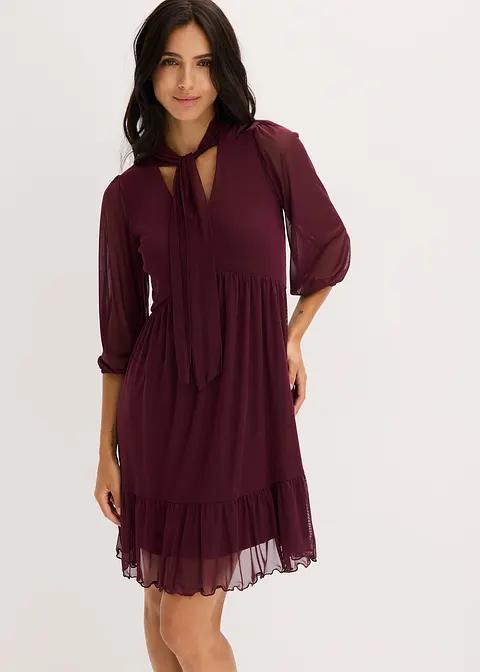 siateczkowa sukienka v-neck 
