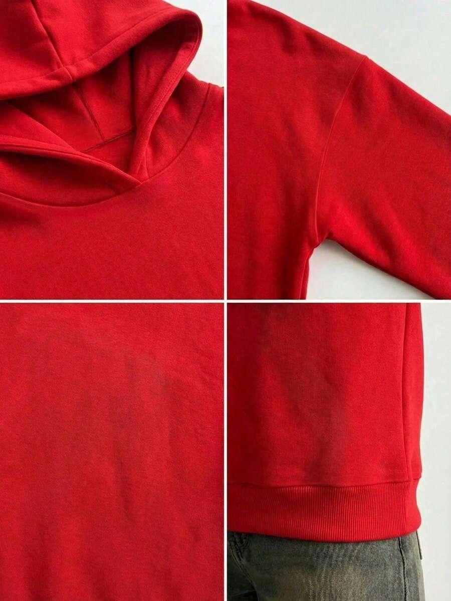 czerwona bluza z kapturem 