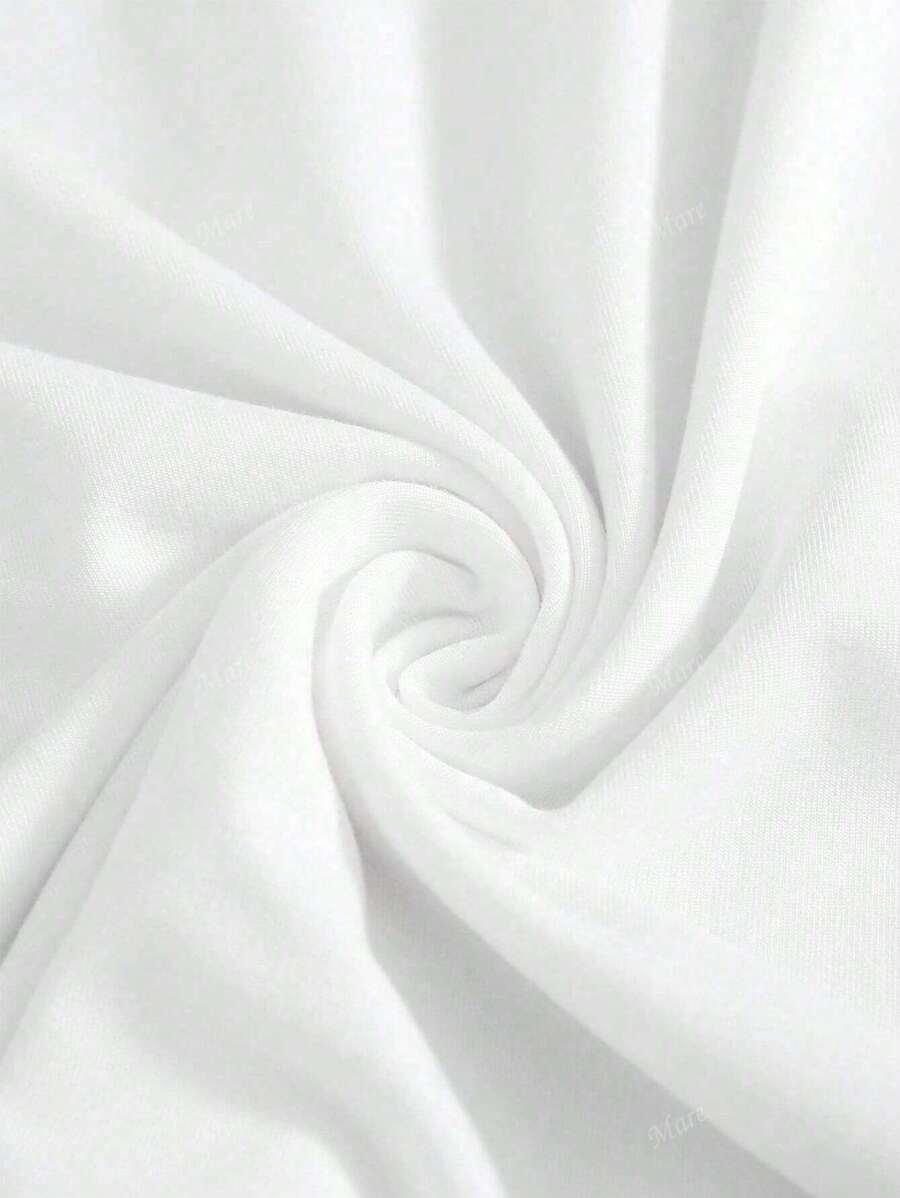 BIAŁY T-SHIRT PRINT