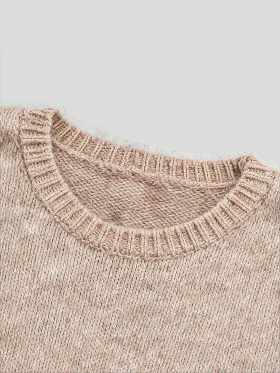 BEŻOWY SWETER KAMIZELKA
