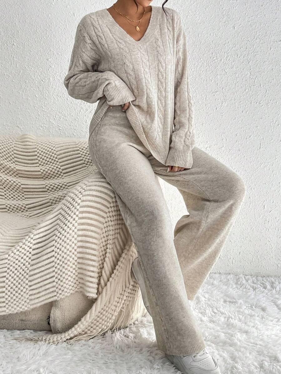 sweter spodnie komplet