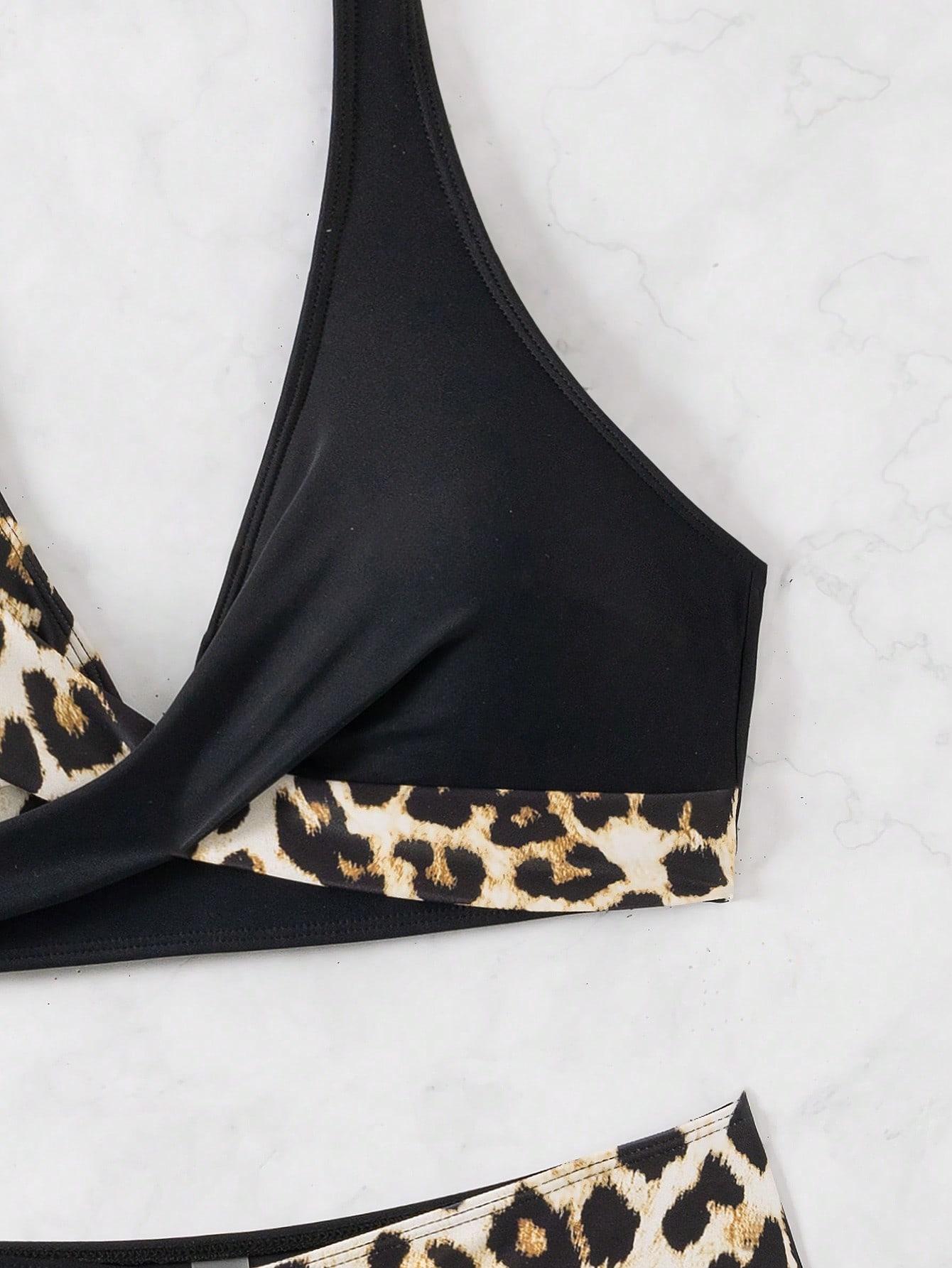 STRÓJ KĄPIELOWY BIKINI KOMPLET ANIMAL PRINT