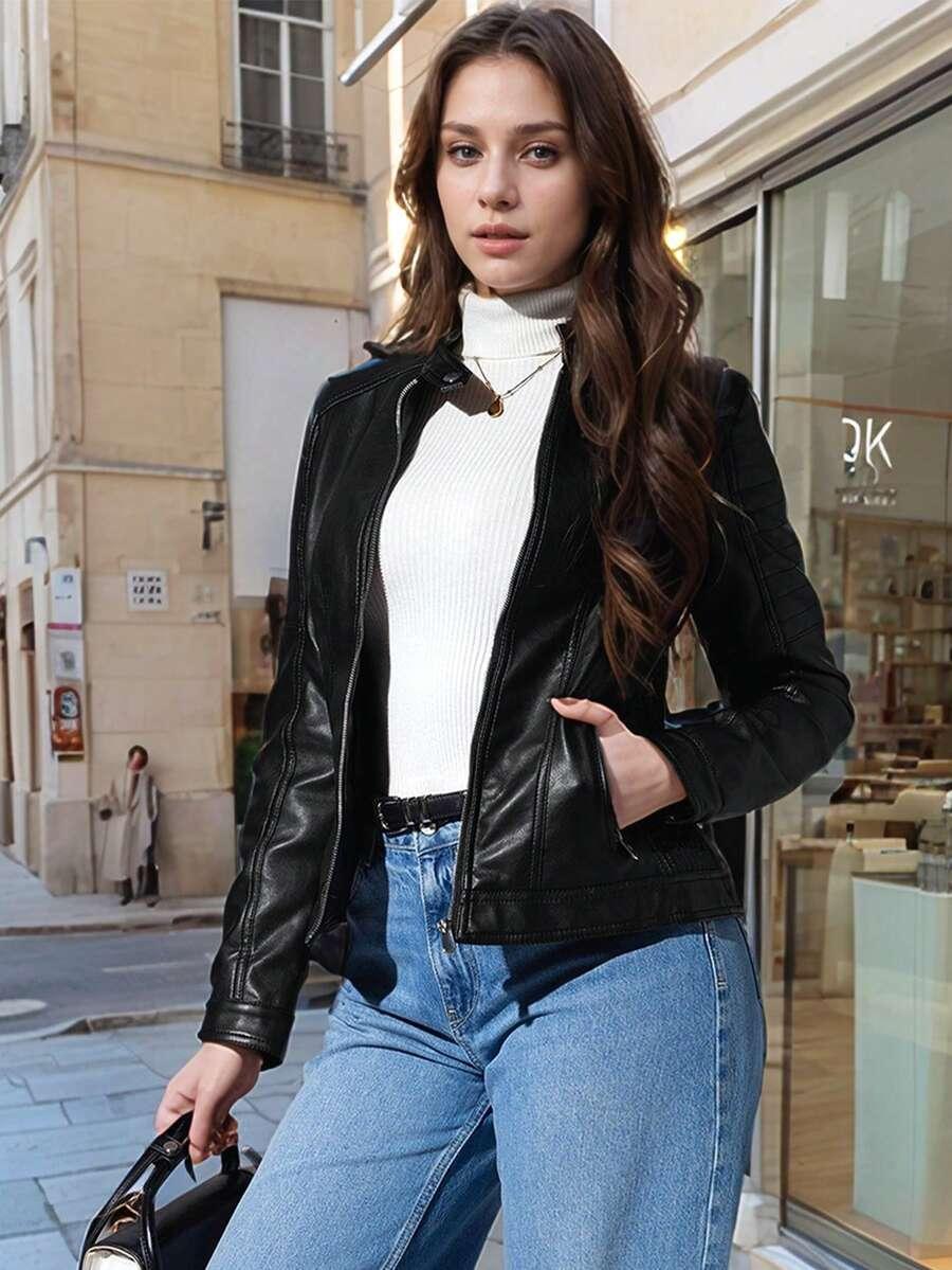 CZARNA KURTKA ZAMEK