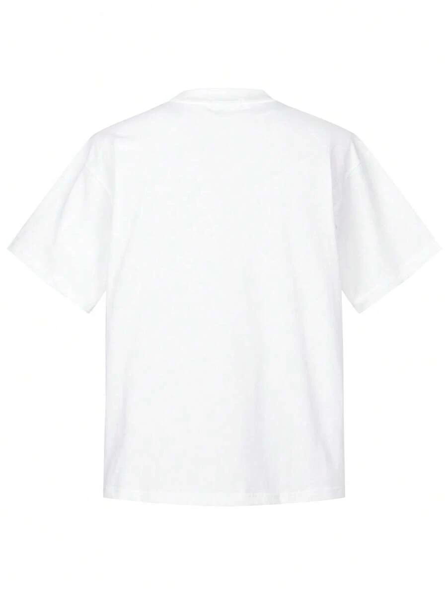 BIAŁY T-SHIRT NADRUK