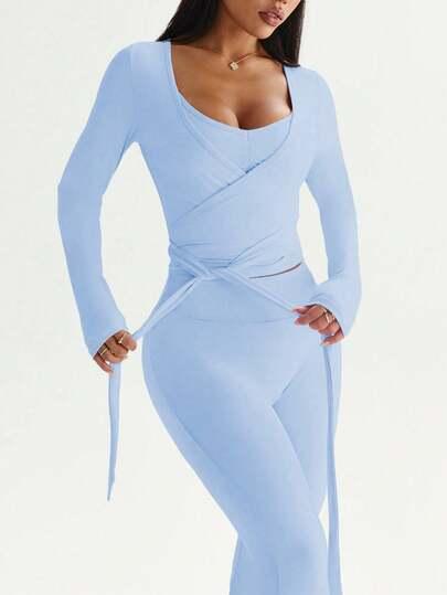 komplet top legginsy