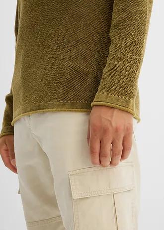 SWETER MĘSKI PLUS SIZE BAWEŁNIANY OKRĄGŁY DEKOLT