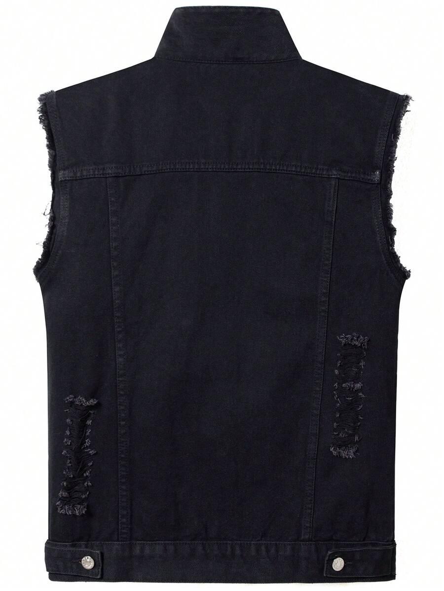 CZARNA KAMIZELKA JEANS