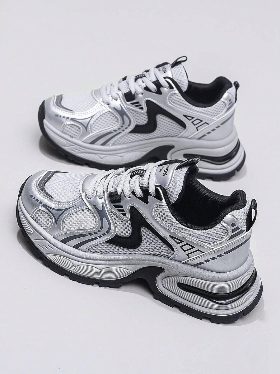 srebrne buty sportowe