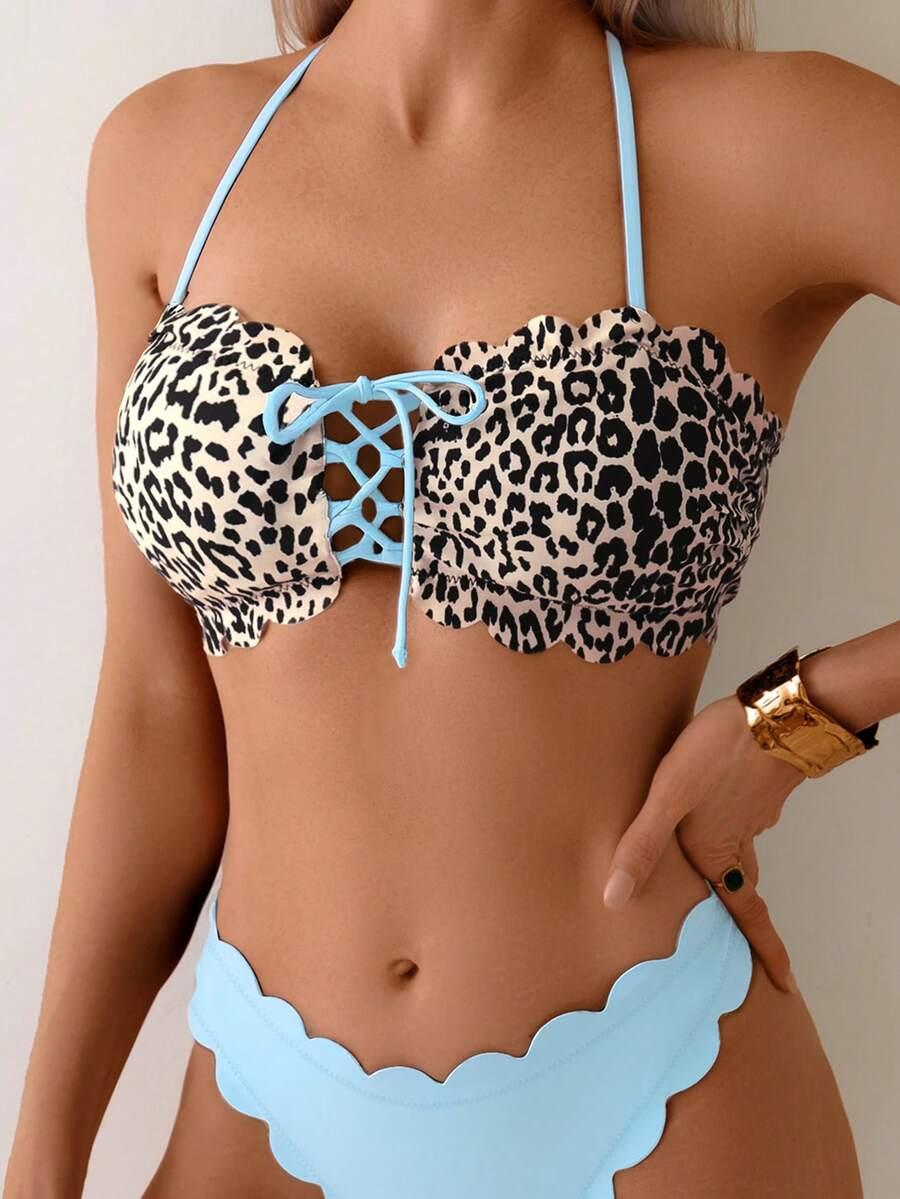 DWUCZĘŚCIOWY STRÓJ KĄPIELOWY ANIMAL PRINT