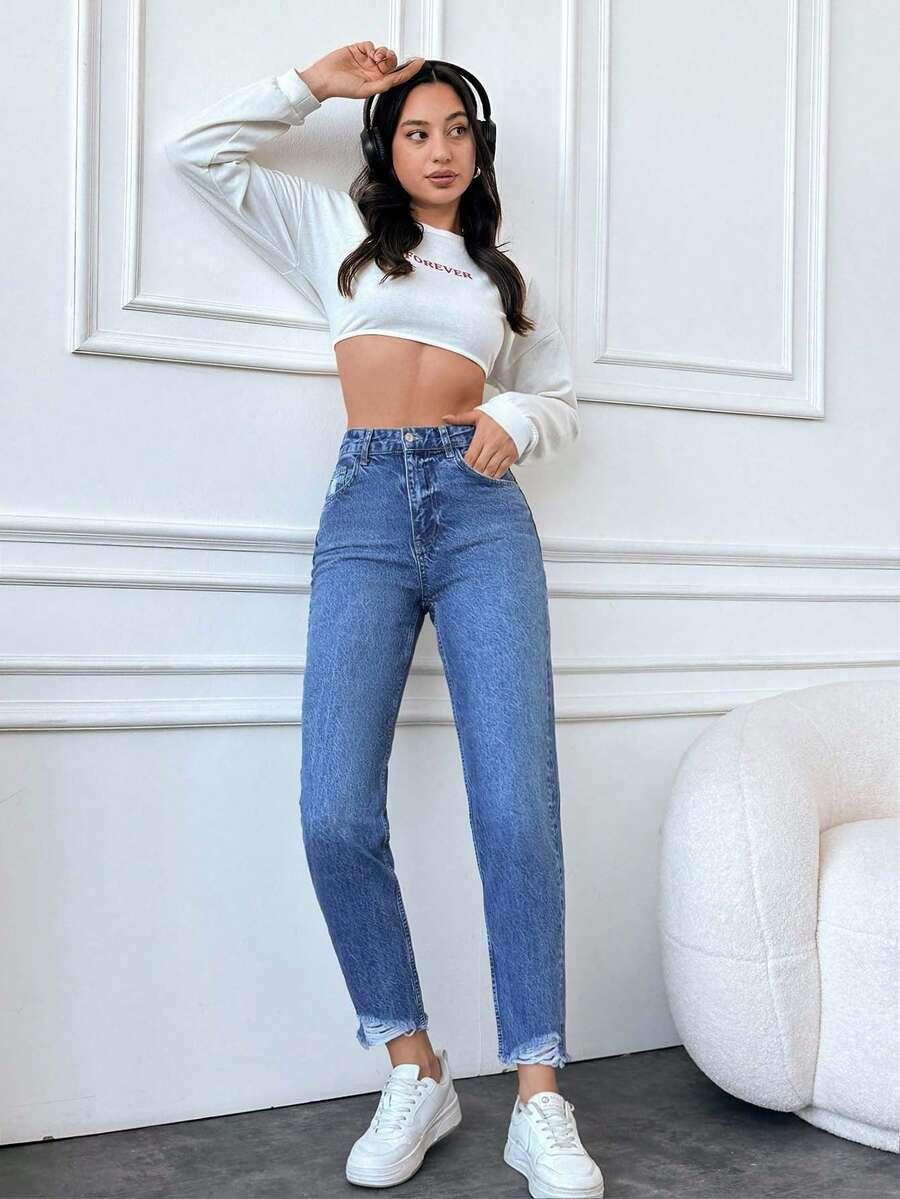 NIEBIESKIE JEANSY KIESZENIE