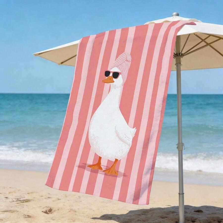 różowy ręcznik plażowy