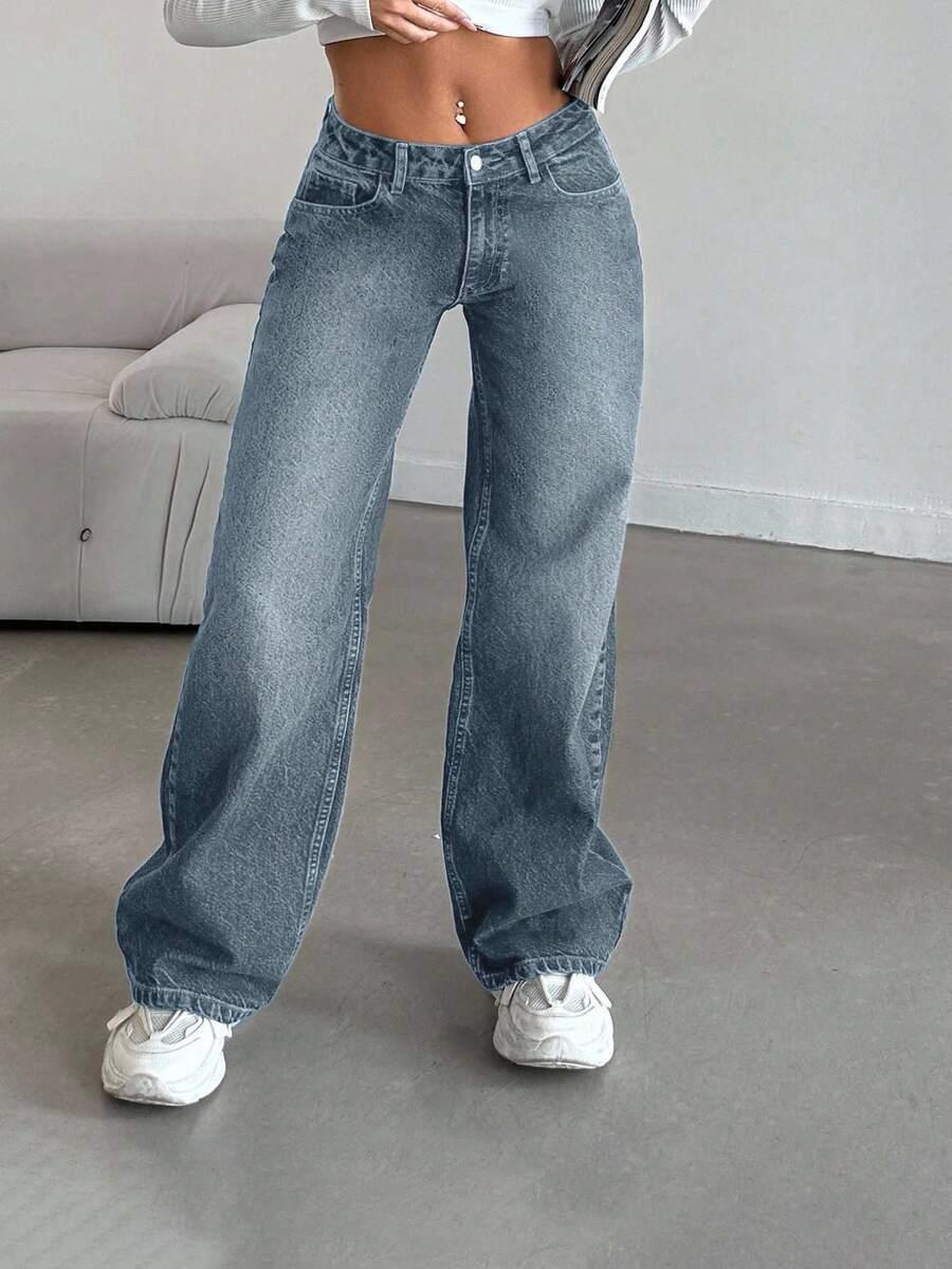 proste spodnie jeansowe