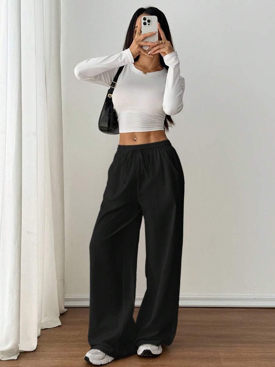 CZARNE SPODNIE CASUAL