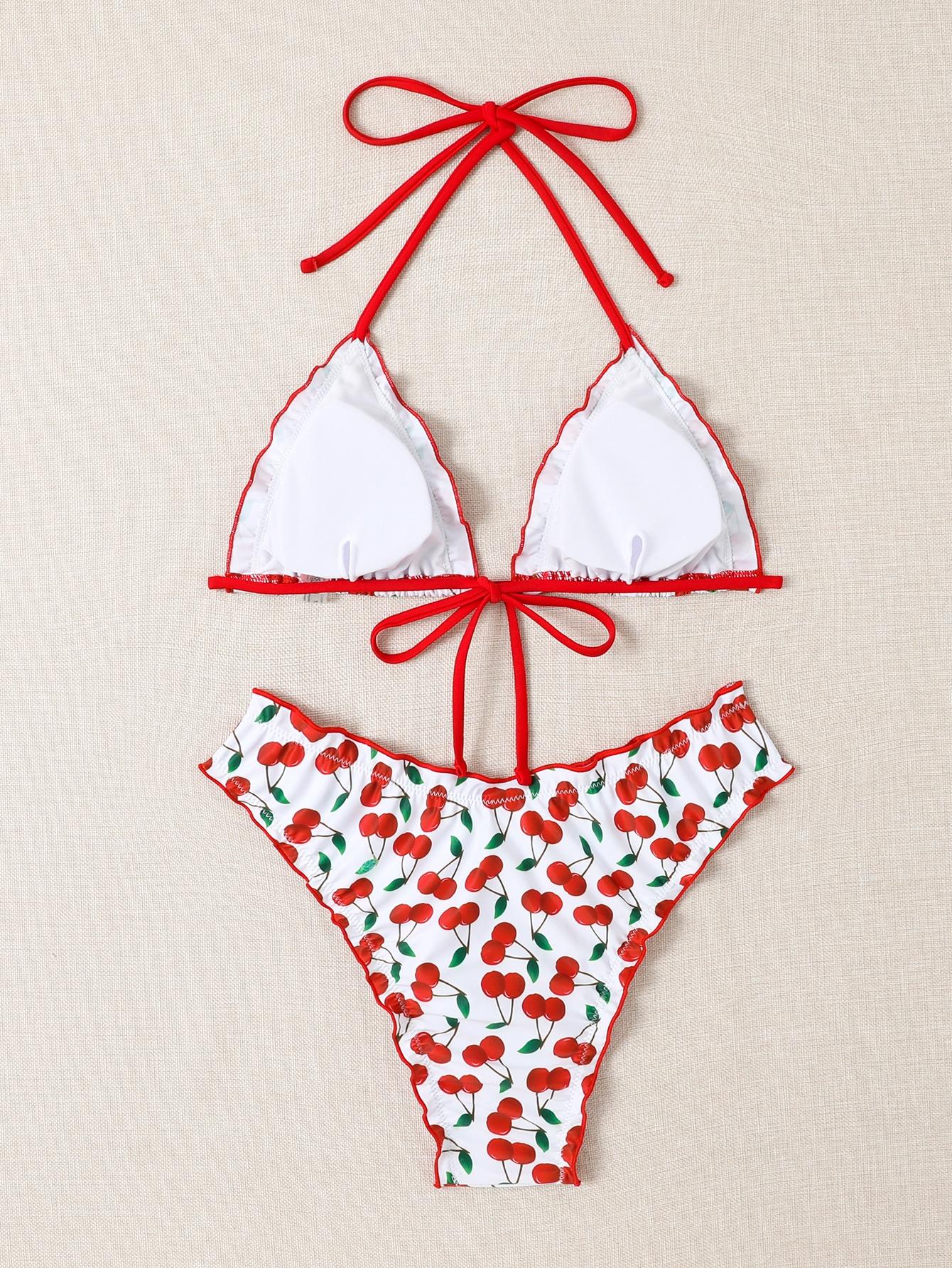 DÓŁ OD BIKINI PRINT FALBANA