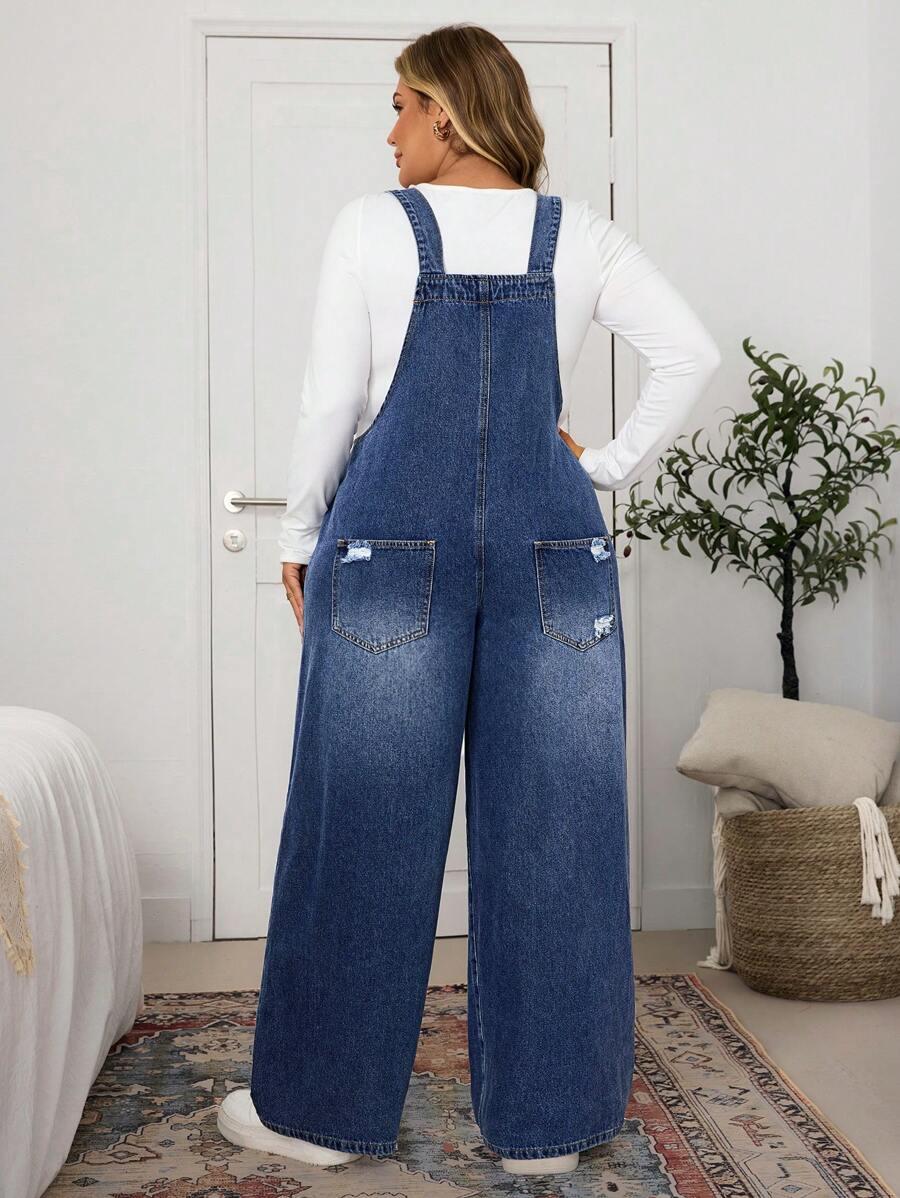 niebieskie ogrodniczki jeans