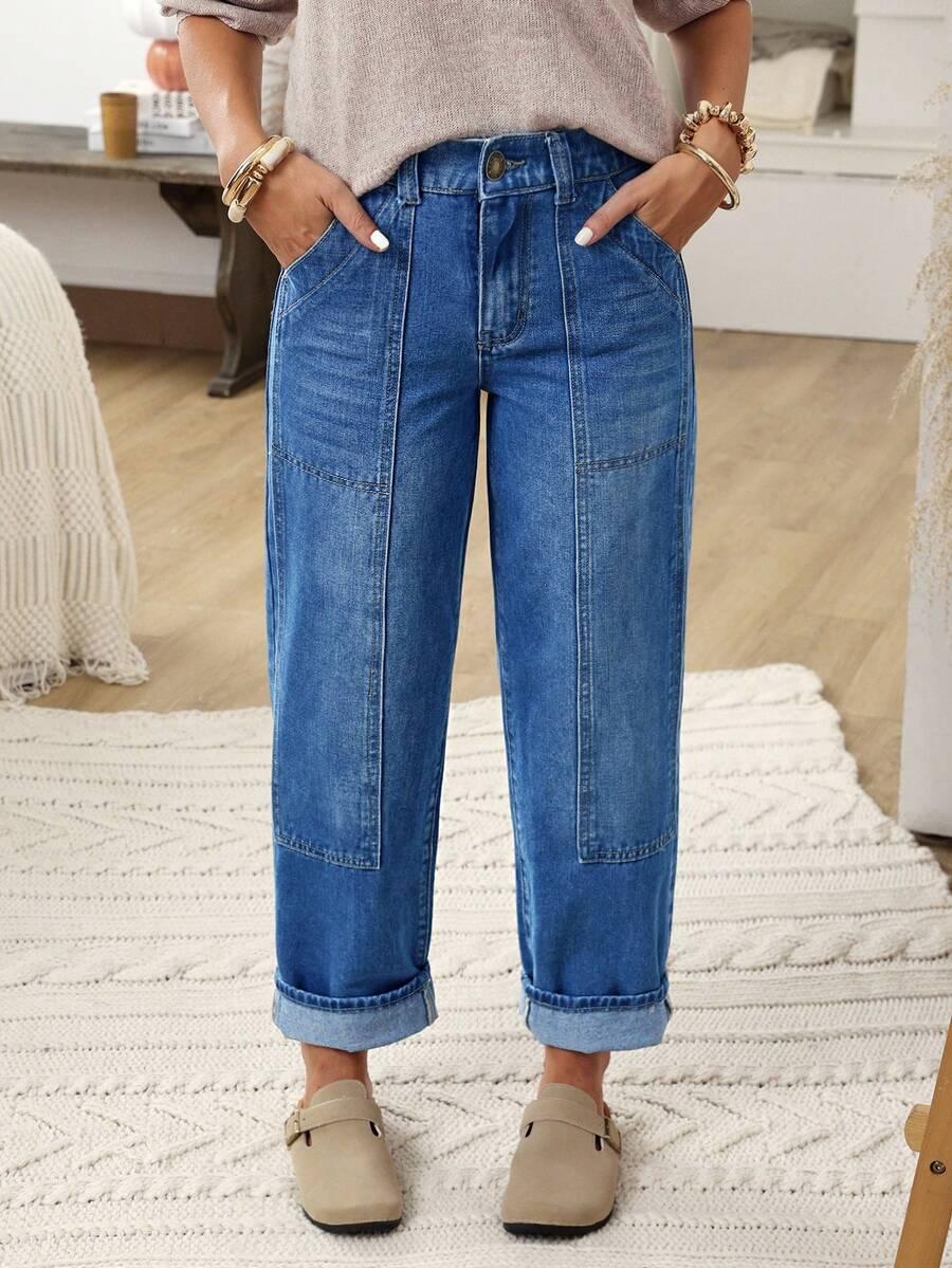 SPODNIE JEANSOWE MOM JEANS