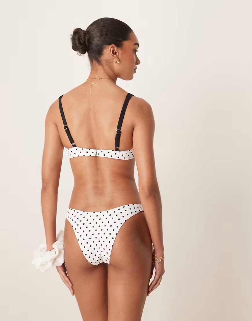 dół od bikini wzór groszki 