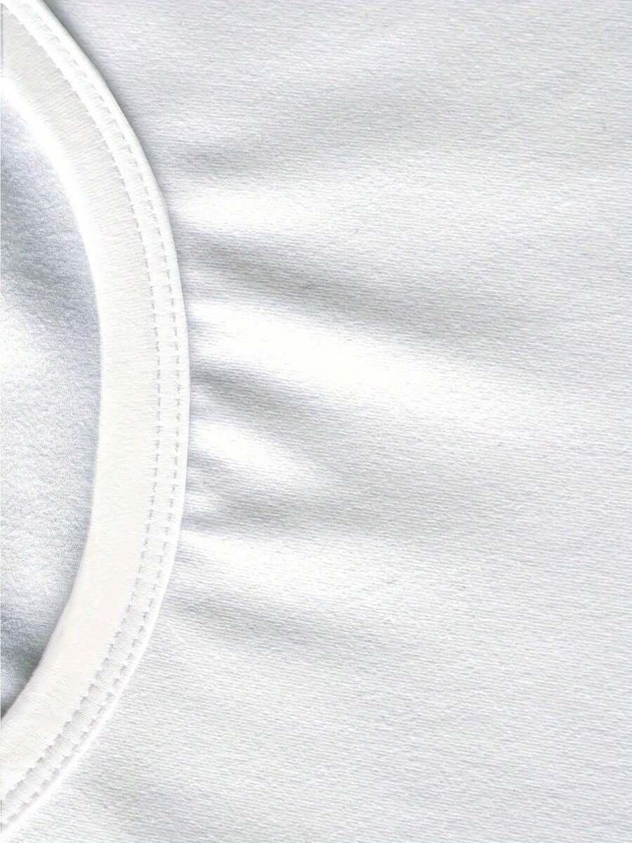 biały t-shirt nadruk serce