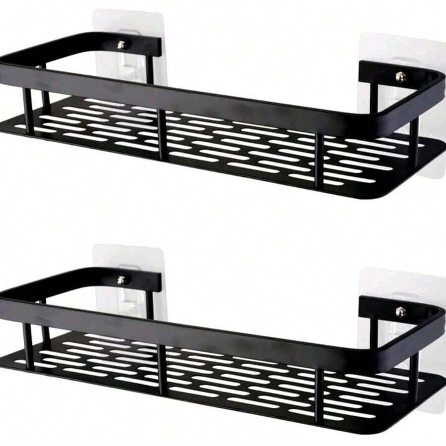 czarna półka łazienkowa 2-pack