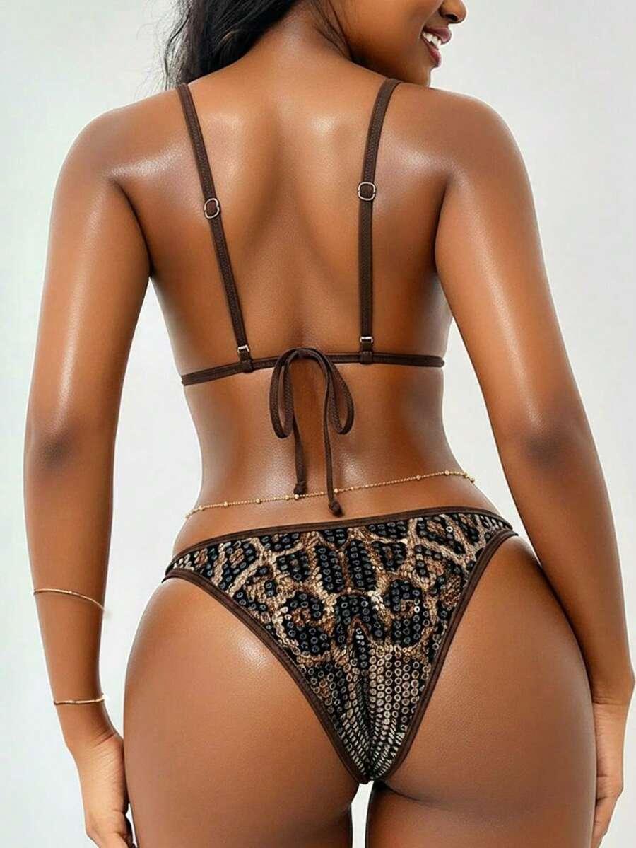 DWUCZĘŚCIOWY STRÓJ KĄPIELOWY ANIMAL PRINT