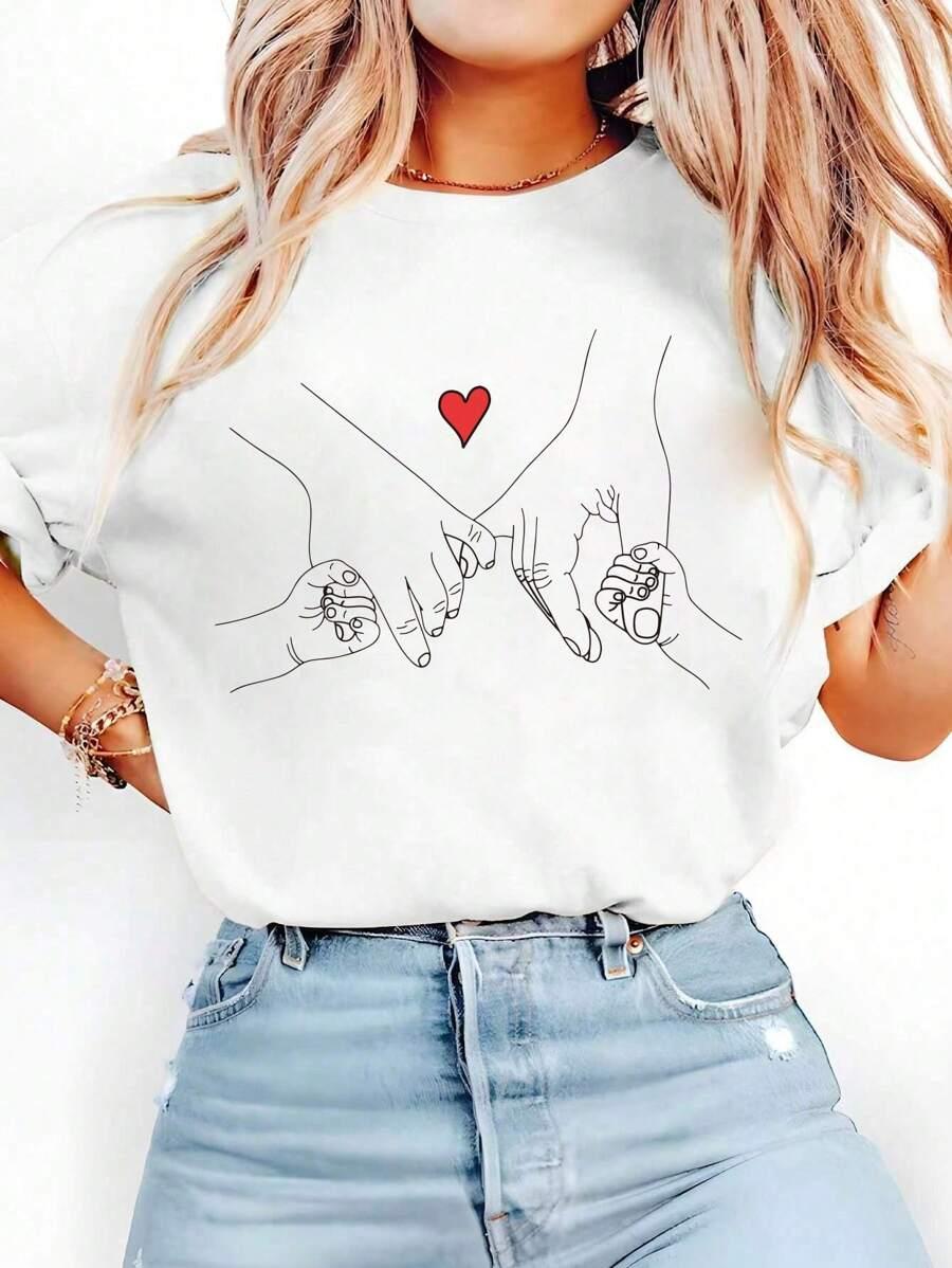 biały t-shirt nadruk