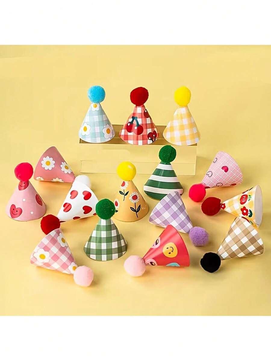 mini czapeczki urodzinowe 15szt