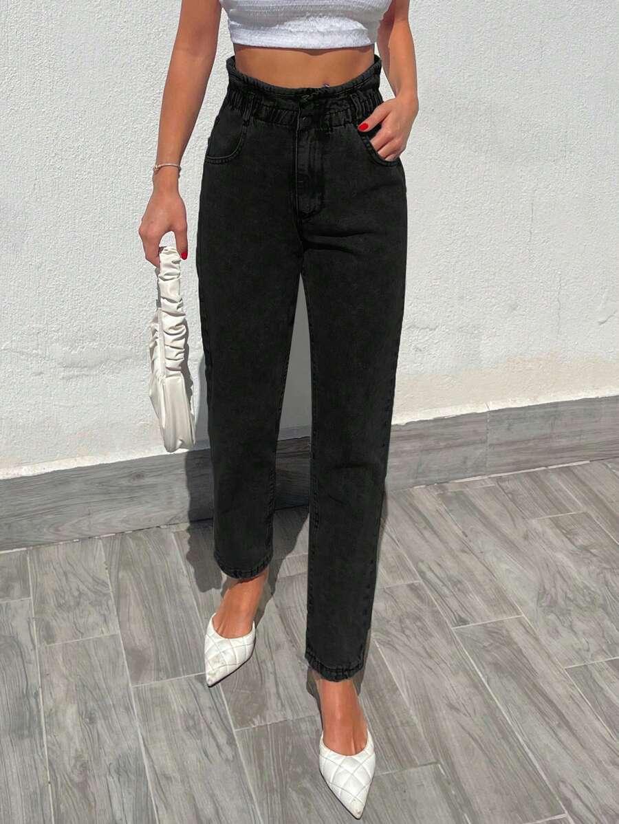SPODNIE JEANS MUM FIT