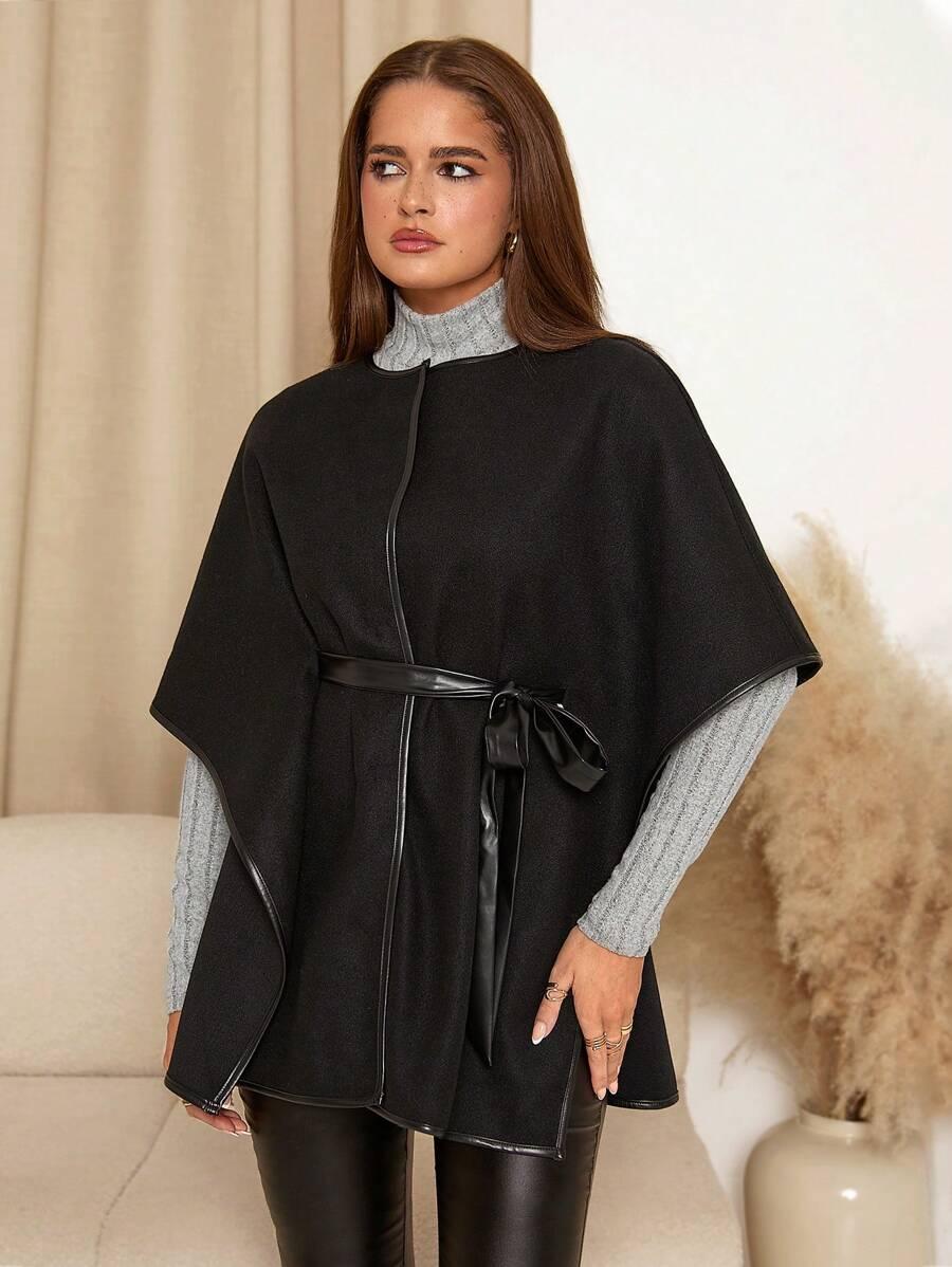 PŁASZCZ W STYLU PONCZO