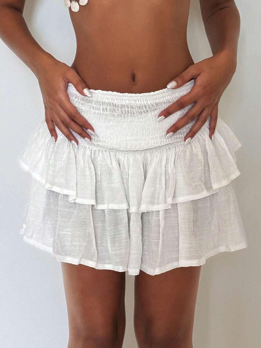 SPÓDNICA MINI ROZKLOSZOWANA