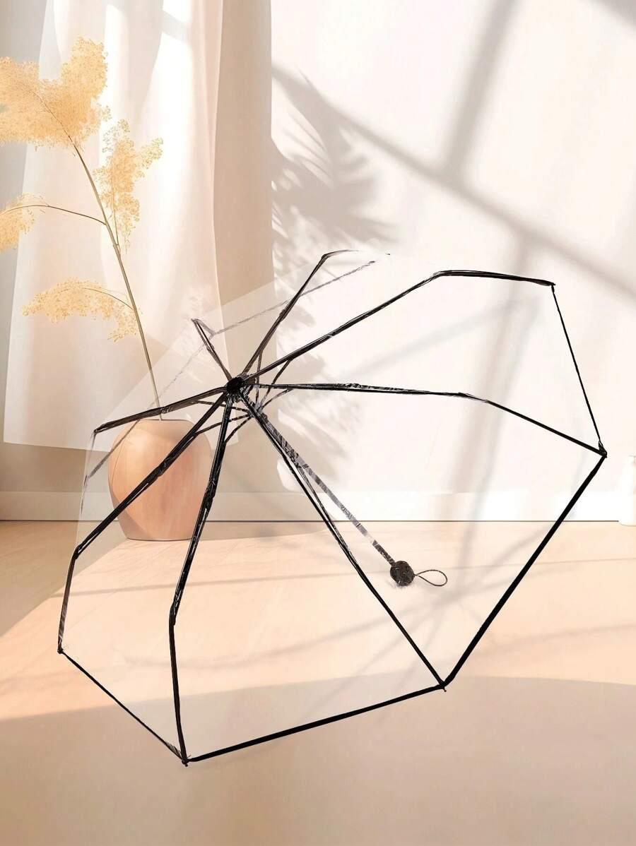 przezroczysty parasol składany 