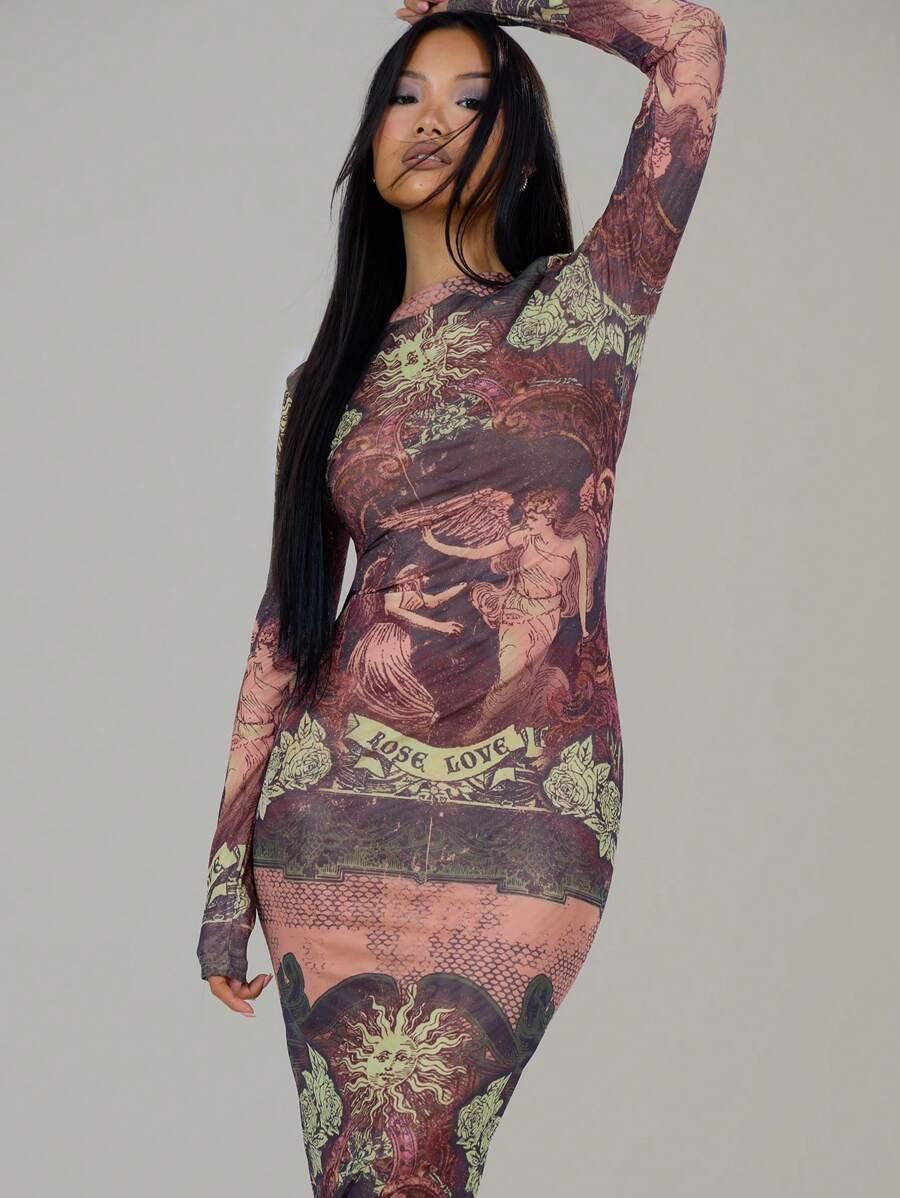SUKIENKA MAXI PRINT 