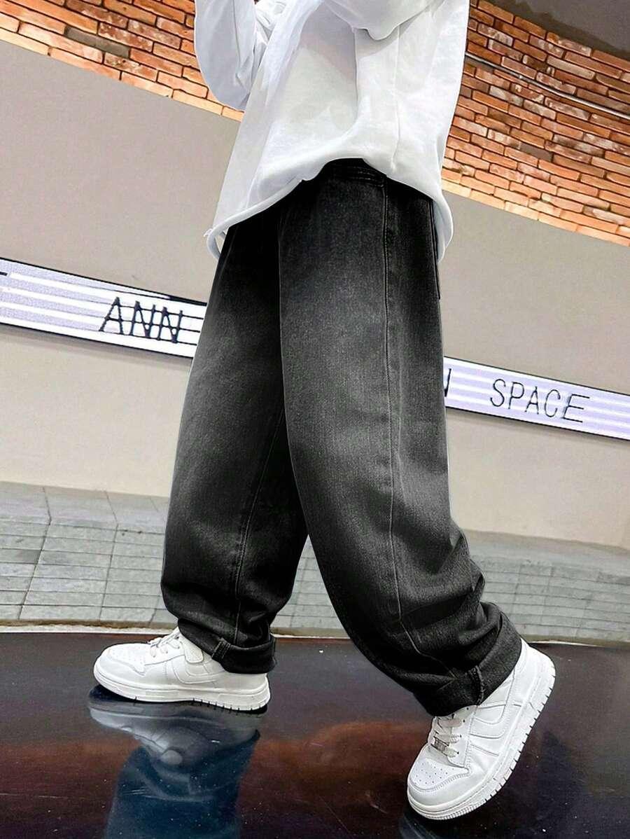 CZARNE SPODNIE JEANS